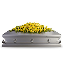 Golden Garden Casket Spray Flower Power, Florist Davenport FL